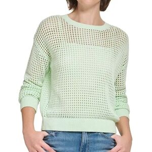 Calvin Klein Women's Size Medium Cotton Open-stitch Sweater